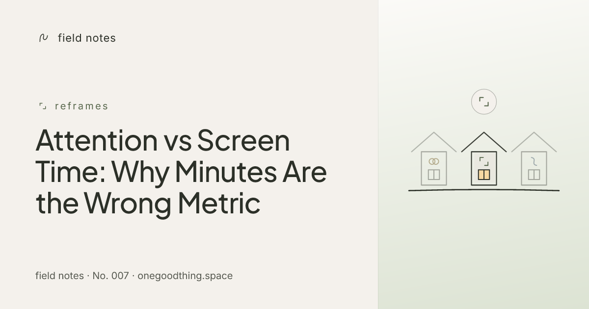 Screen Time Is Not the Problem. Attention Is. — OGT Blog